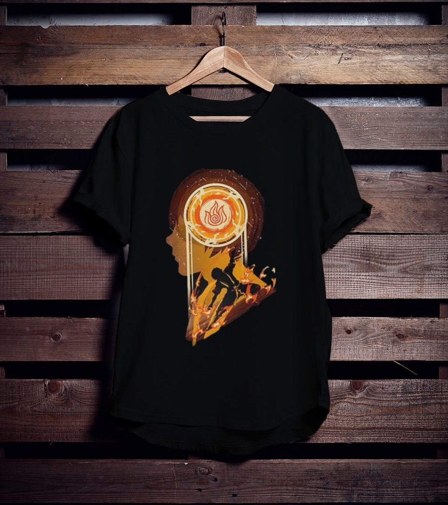Zuko Firebending Avatar The Last Airbender Fire Nation Symbol Silhouette T-Shirt