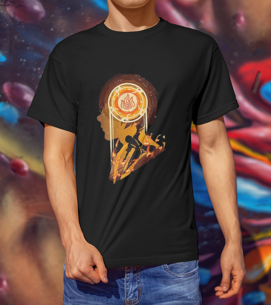 Zuko Firebending Avatar The Last Airbender Fire Nation Symbol Silhouette T-Shirt