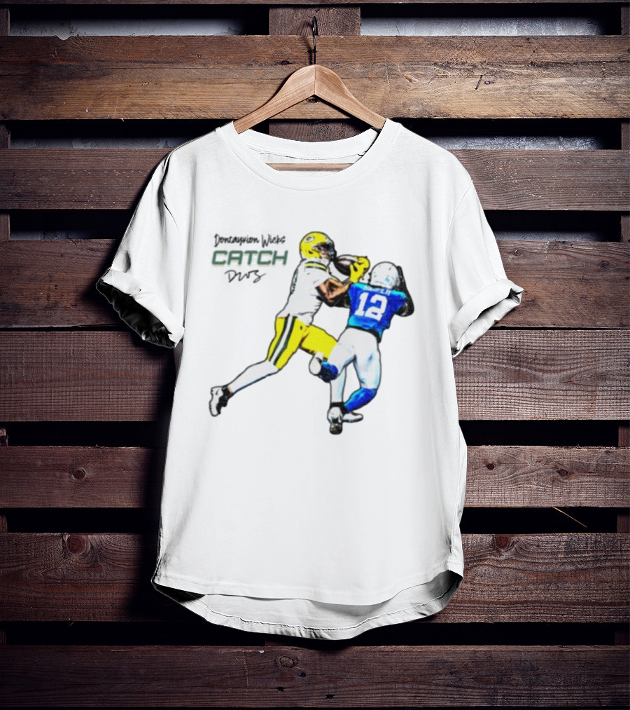 Don'tayvion Wicks Catch Packers Vs Lions Detroit Signature T-Shirt