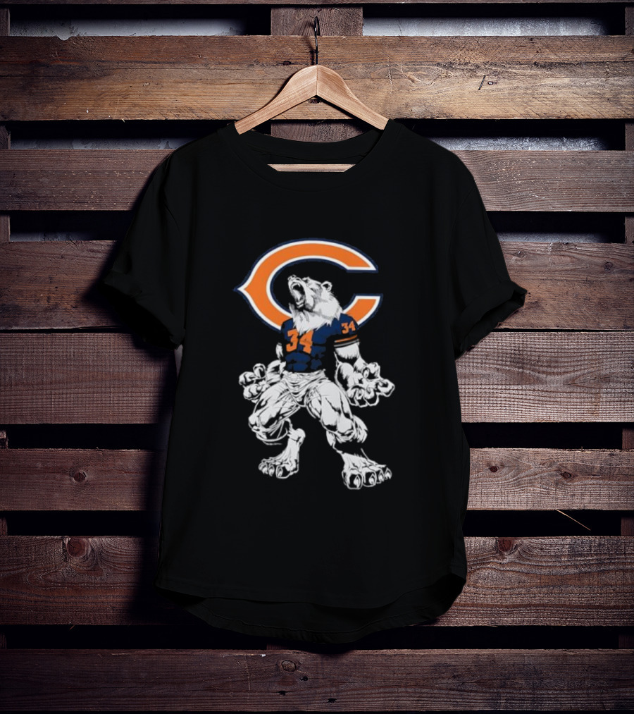 Chicago Bears Mascot Iconic Scream 34 Fan Favorite Football Team Apparel T-Shirt
