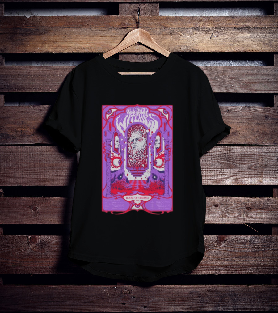 All Them Witches House Of Mirrors 2026 Spring Tour Dates Red Purple Psychedelic T-Shirt