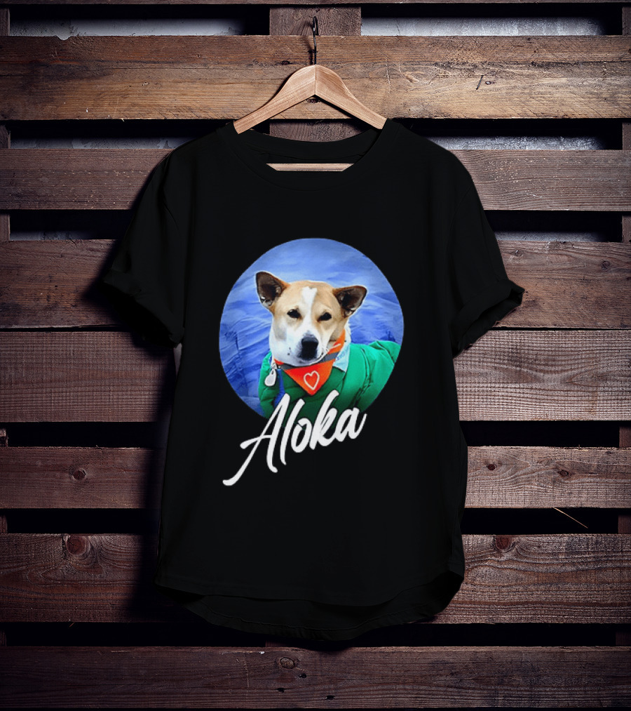 Aloka Dog Walk Heart Bandana Peaceful Canine T-Shirt
