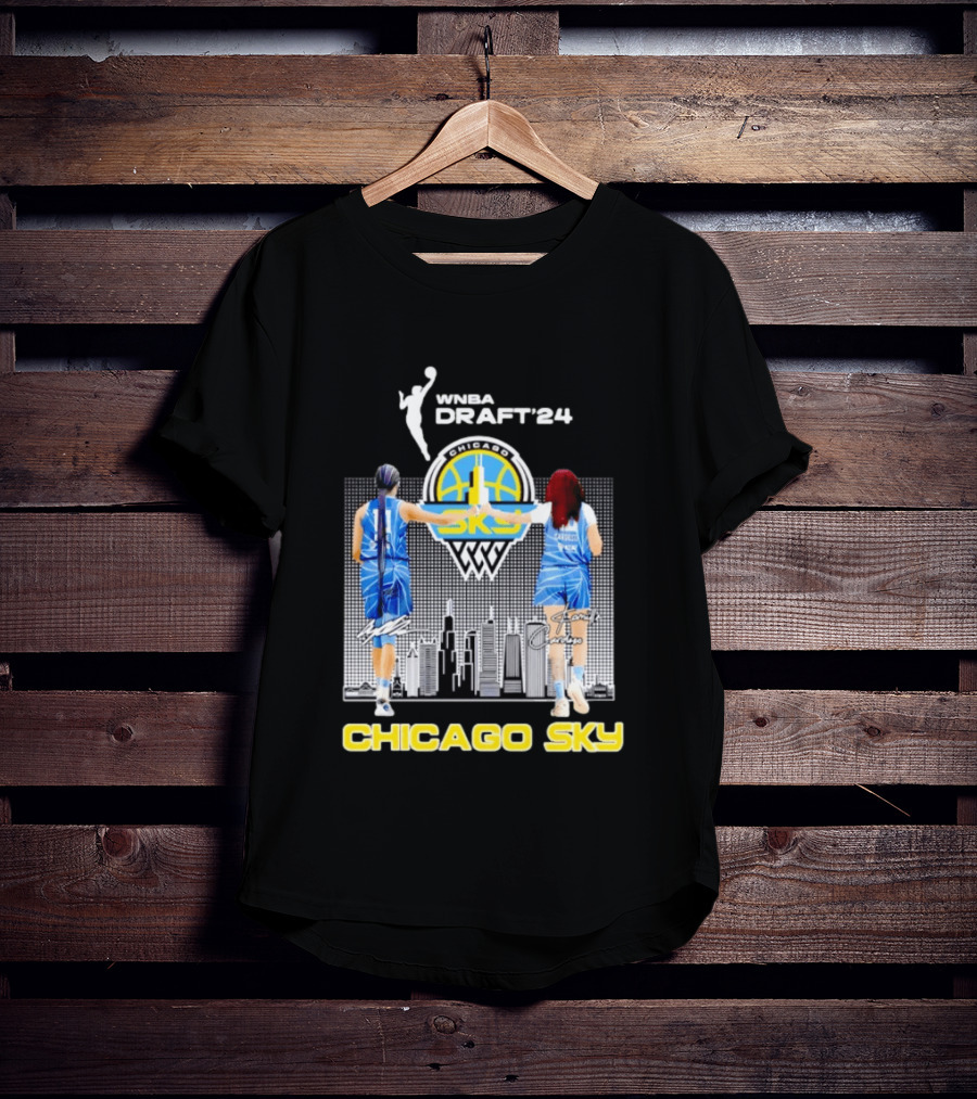 WNBA Draft 2024 Angel Reese Kamilla Cardoso Chicago Sky Team T-Shirt