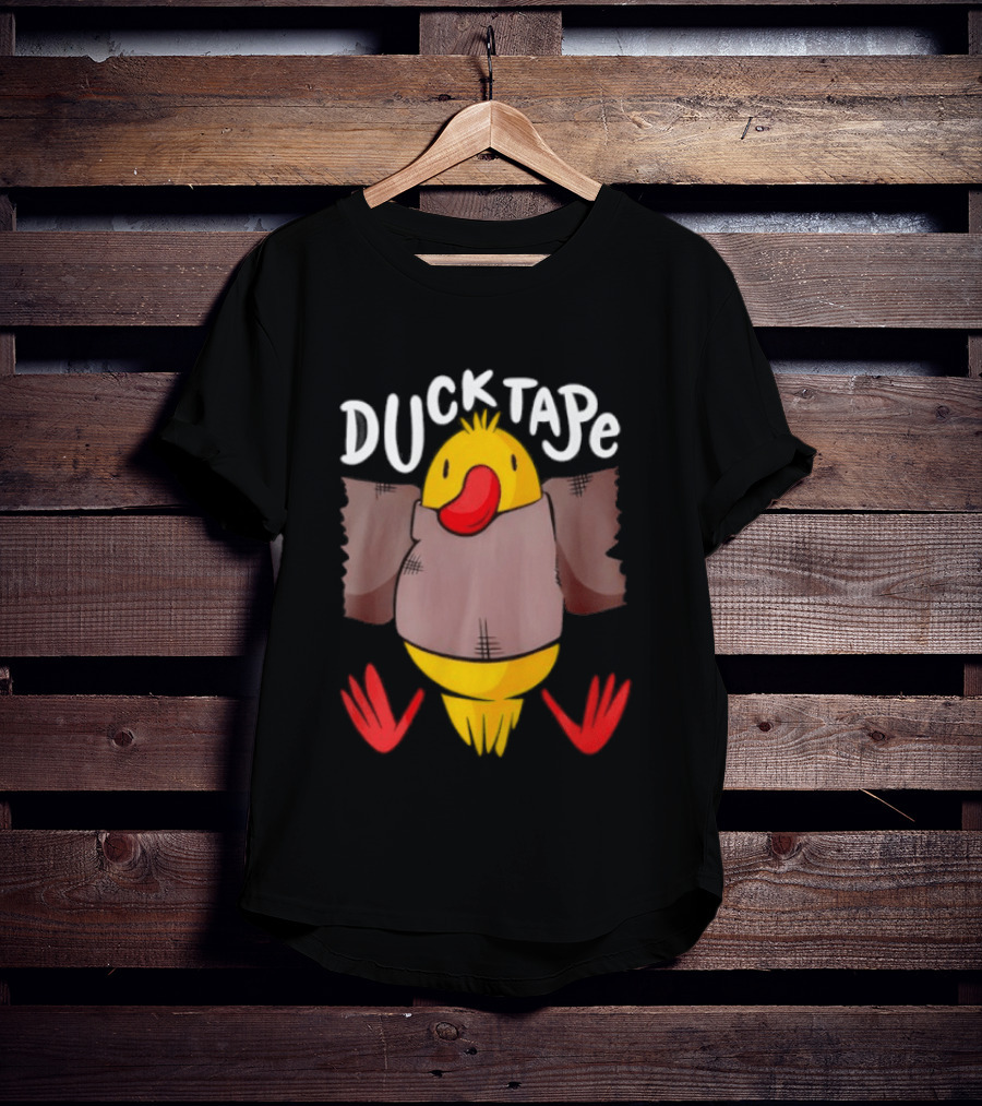 DUCK TAPE Funny Quirky Duct Tape Duck Humor T-Shirt