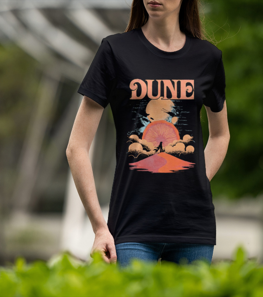 Dune House Atreides Sunset Desert Scene T-Shirt