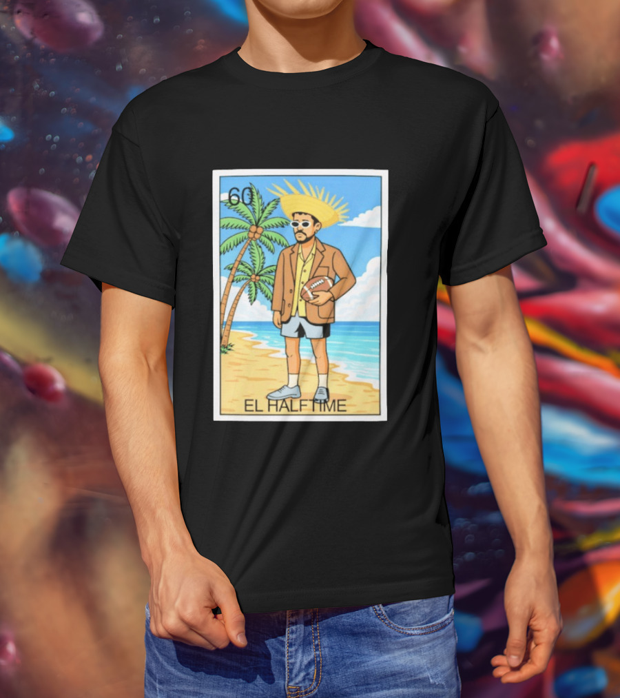 El Halftime 60 Beach Football Guy T-Shirt
