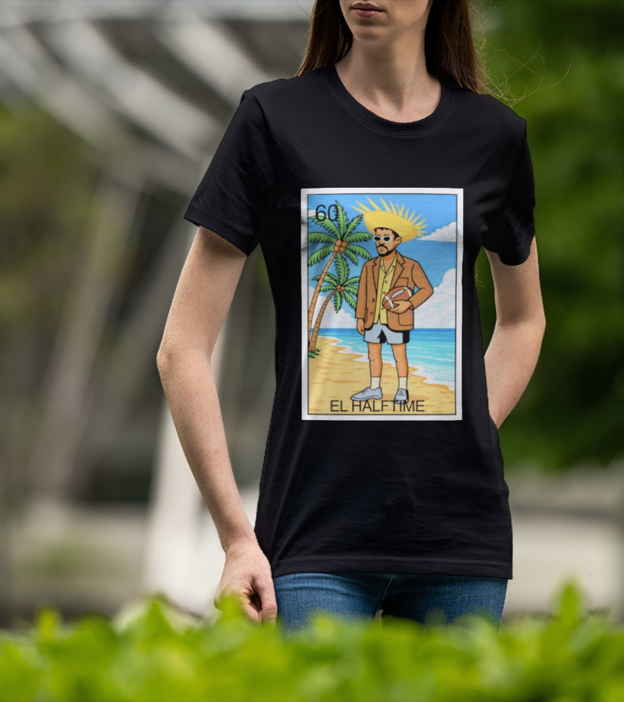 El Halftime 60 Beach Football Guy T-Shirt
