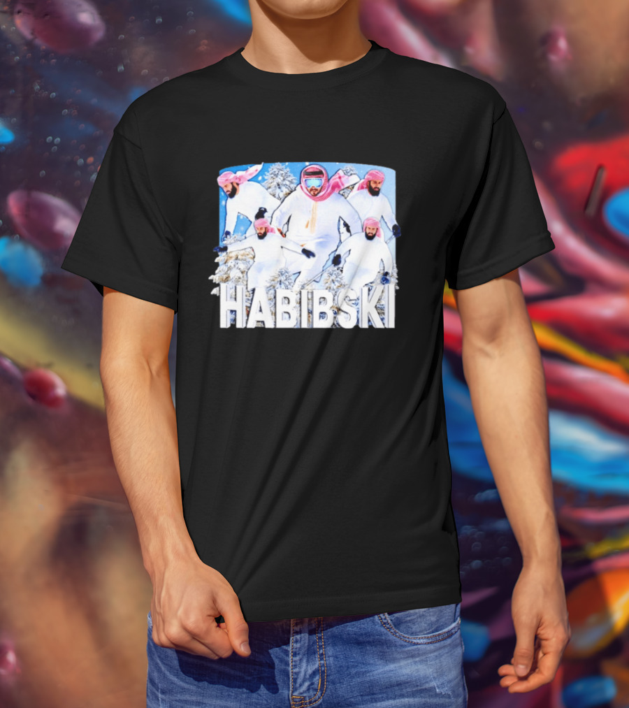 Habibski Habibi Skiing Adventure Winter Fun T-Shirt