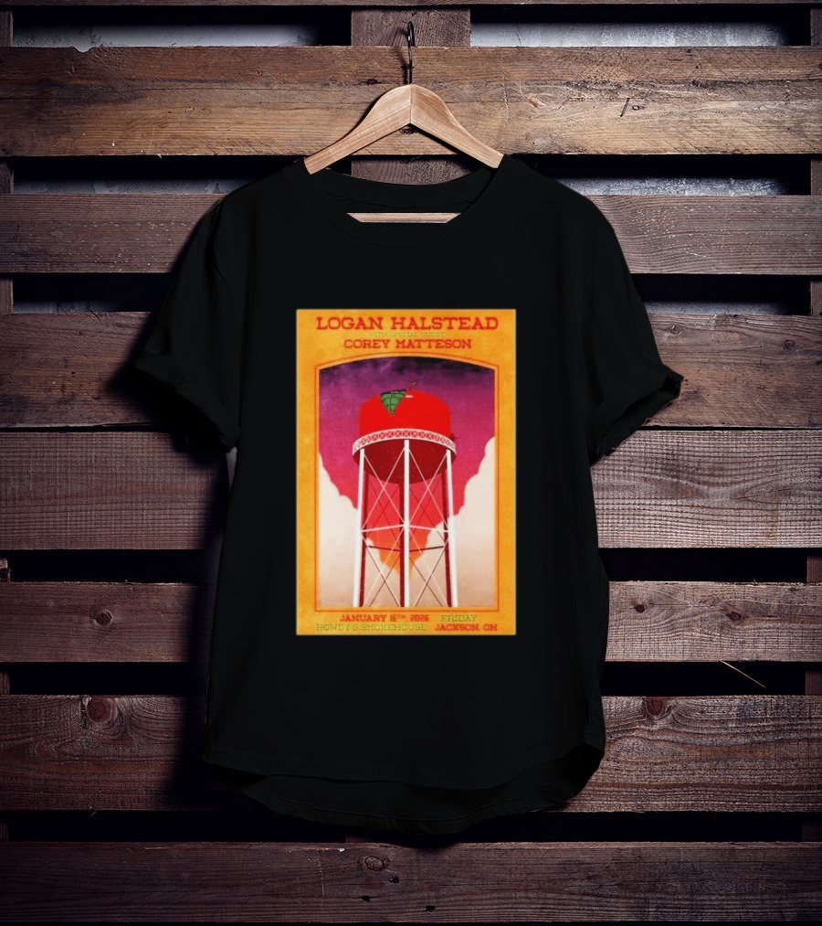 Logan Halstead Corey Matteson Rowdy's Smokehouse Jackson Ohio January 16 2026 T-Shirt