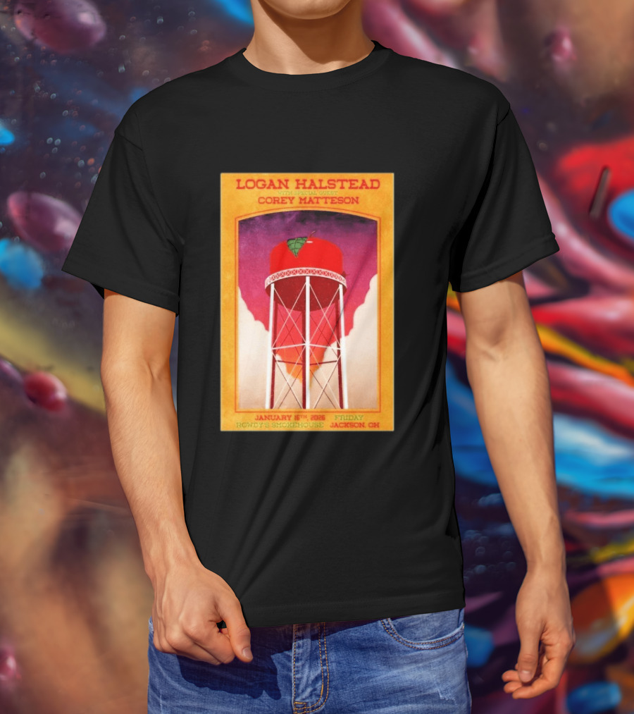 Logan Halstead Corey Matteson Rowdy's Smokehouse Jackson Ohio January 16 2026 T-Shirt
