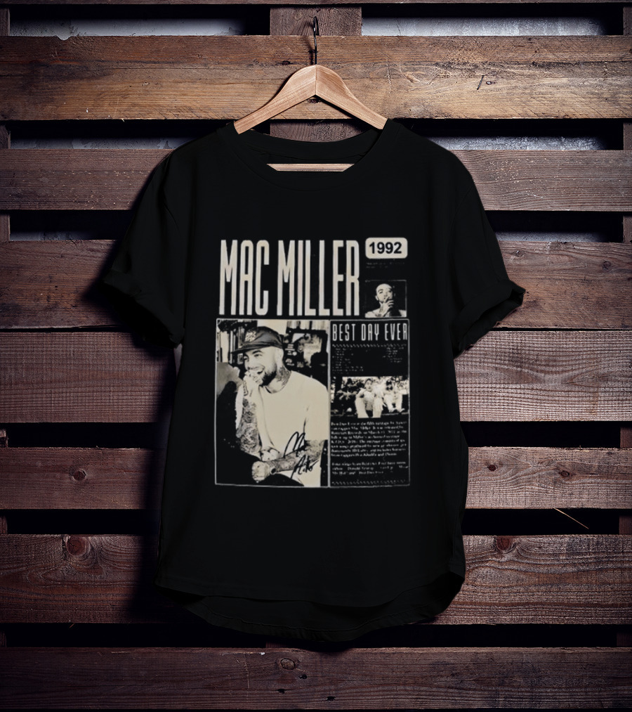 Mac Miller Best Day Ever 1992 Newspaper T-Shirt