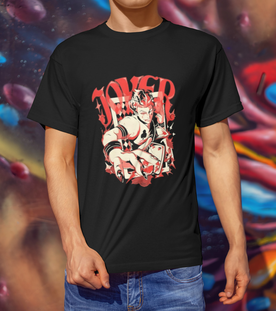 Joker Playing Cards Phantom 4 Hearts T-Shirt