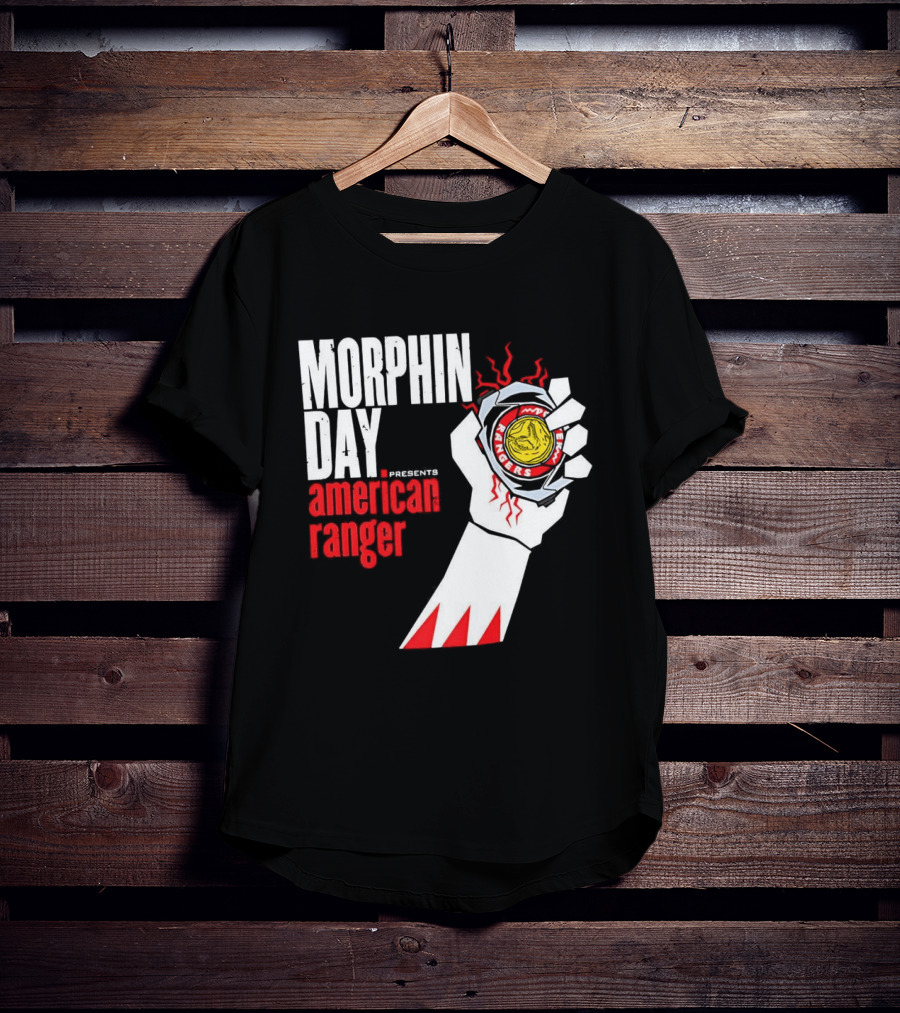 Power Rangers Morphin Day Presents American Ranger Power Coin Action T-Shirt
