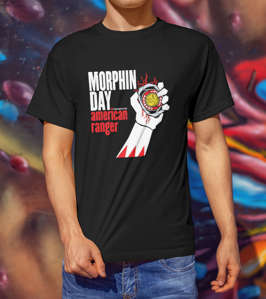 Power Rangers Morphin Day Presents American Ranger Power Coin Action T-Shirt
