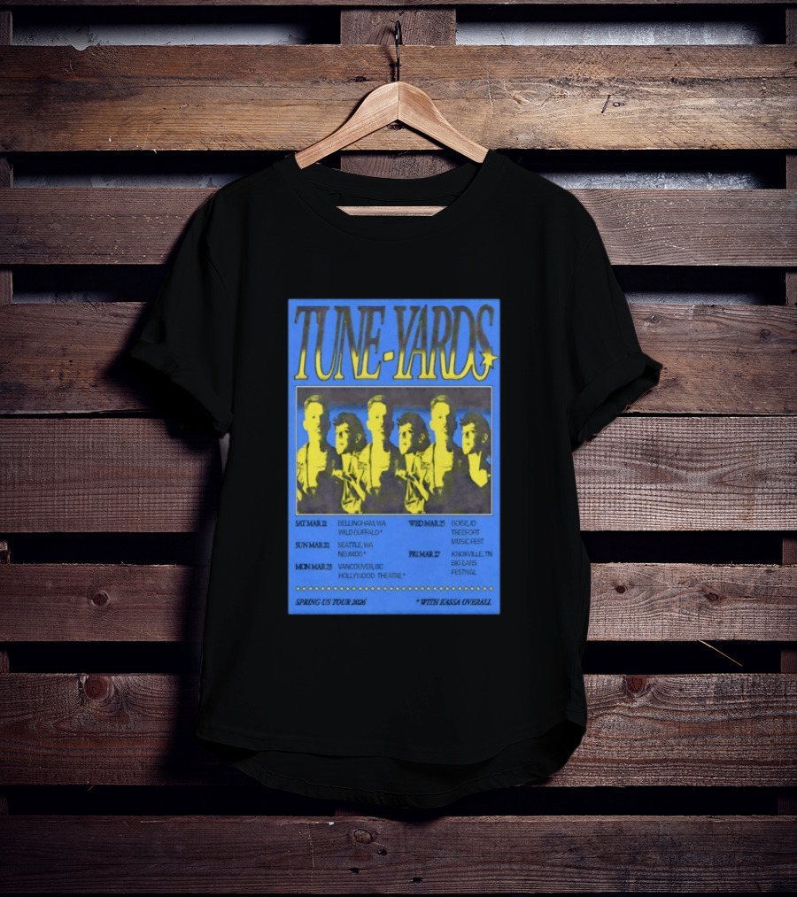 Tune Yards Spring US Tour 2026 With Kassa Overall Tour Dates And Locations T-Shirt
