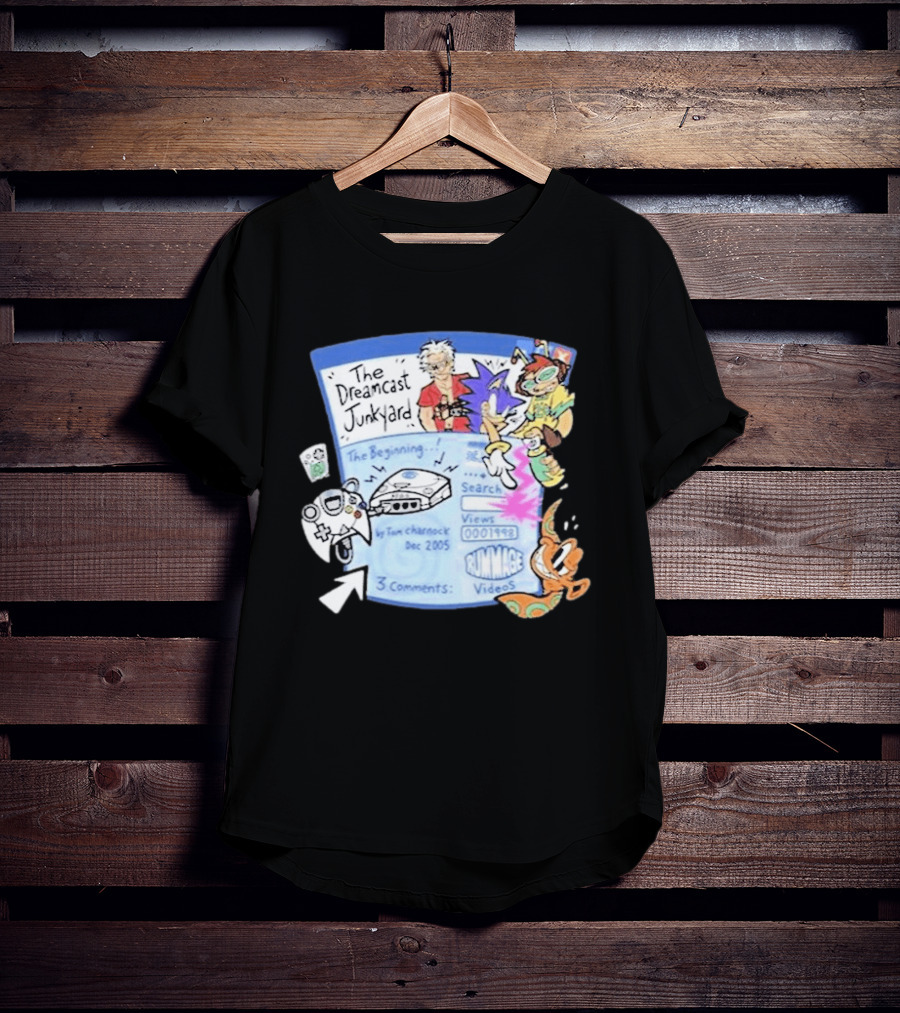 The Dreamcast Junkyard Animated AF Dec 2005 Tom Charnock Rummage Videos T-Shirt