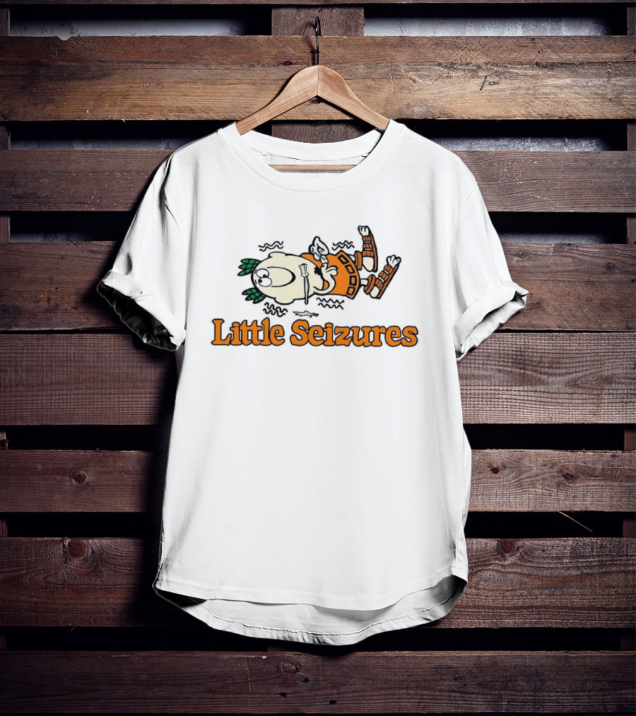 Little Seizures Cartoon Comic Style Pizza T-Shirt
