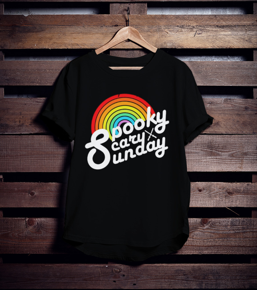 Coryxkenshin Spooky Scary Sunday Rainbow T-Shirt