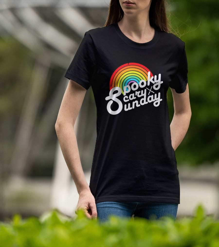 Coryxkenshin Spooky Scary Sunday Rainbow T-Shirt