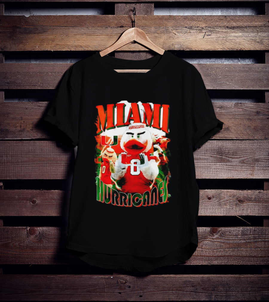 Miami Hurricanes Sebastian The Ibis Orange U Fan Gear T-Shirt