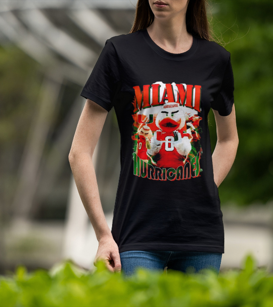 Miami Hurricanes Sebastian The Ibis Orange U Fan Gear T-Shirt