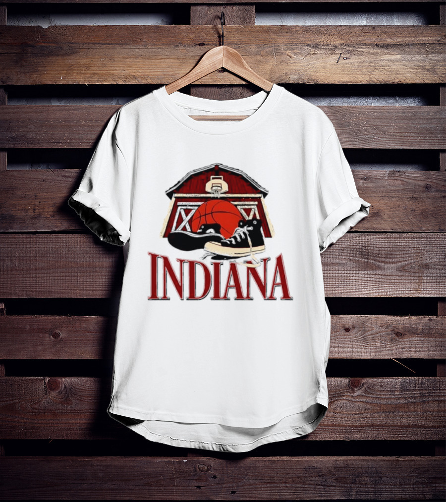 Heartland Hoops Indiana Basketball Barn Sneakers T-Shirt