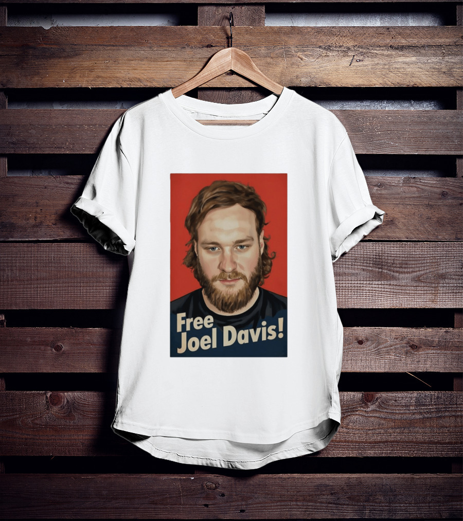 Free Joel Davis Bold Portrait Red T-Shirt