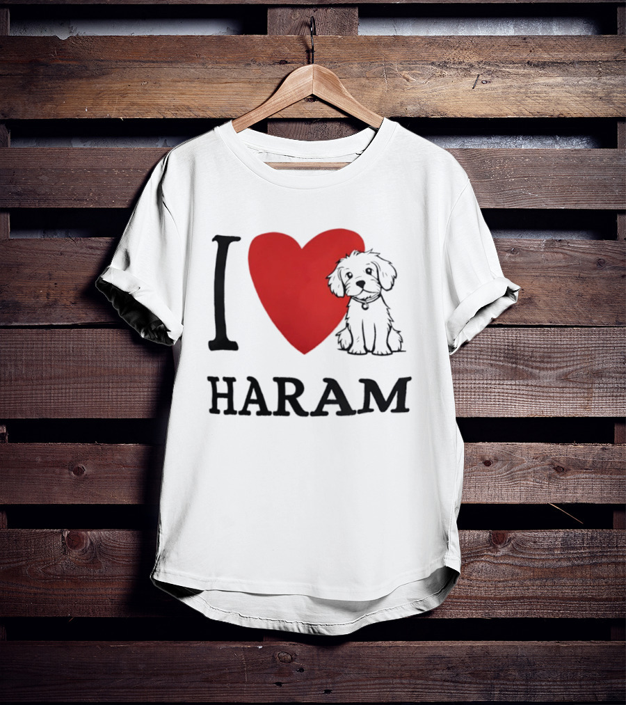 I Love Haram Cute Dog Heart T-Shirt