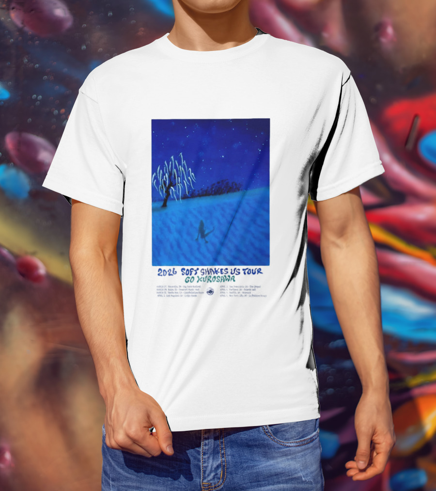 Kikagaku Moyo 2026 Soft Shakes US Tour Goshodaira Night Scene T-Shirt