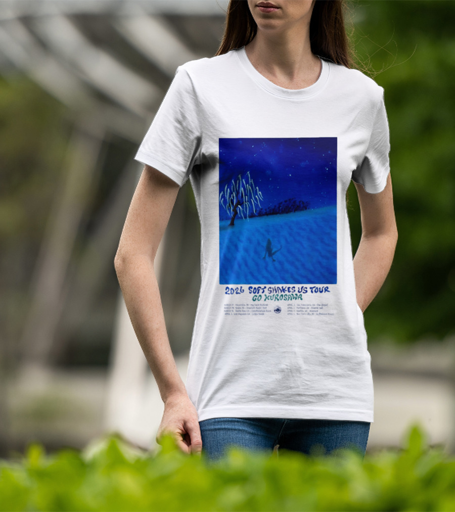 Kikagaku Moyo 2026 Soft Shakes US Tour Goshodaira Night Scene T-Shirt