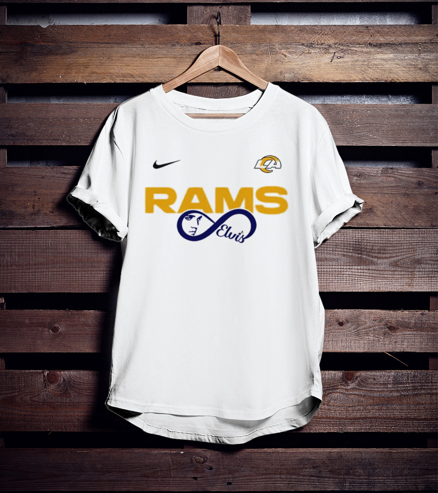 Nike Los Angeles Rams LA Logo Elvis Presley Fans T-Shirt