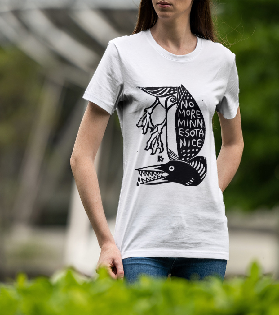 No More Minnesota Nice Owl Kicking Letter M T-Shirt