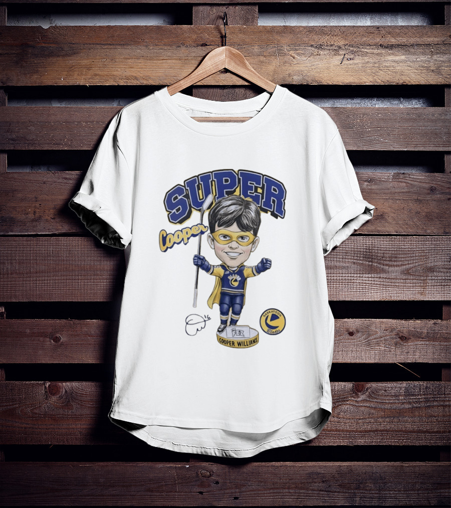 Super Cooper Williams Saskatoon Blades Bobblehead T-Shirt