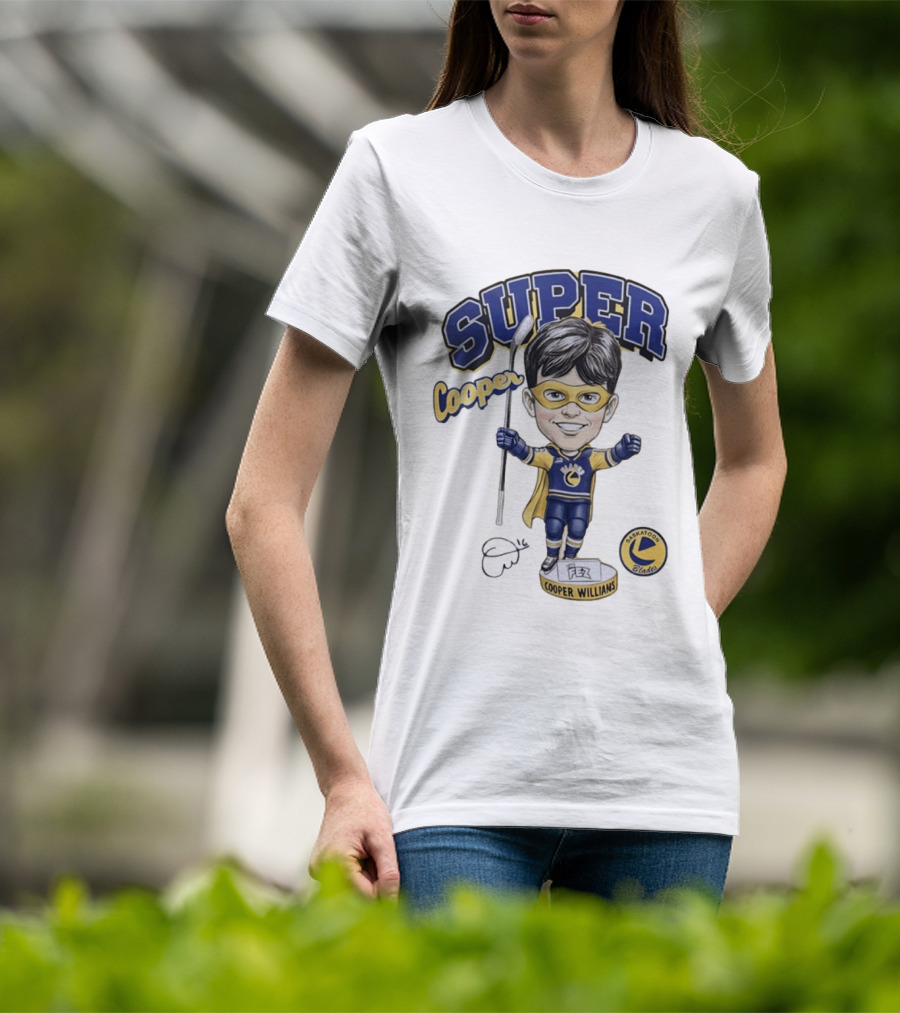 Super Cooper Williams Saskatoon Blades Bobblehead T-Shirt