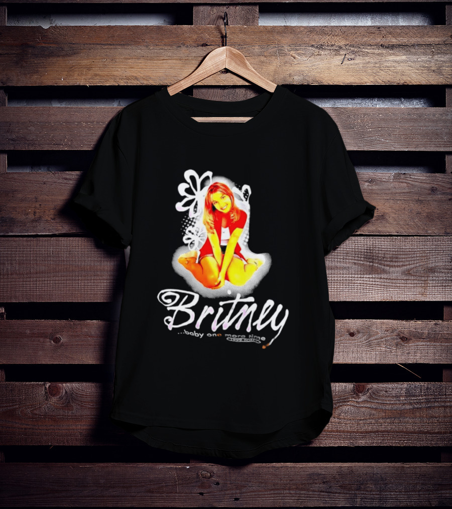 Britney Baby One More Time Tour 1999 Iconic Pop Star Fashion T-Shirt