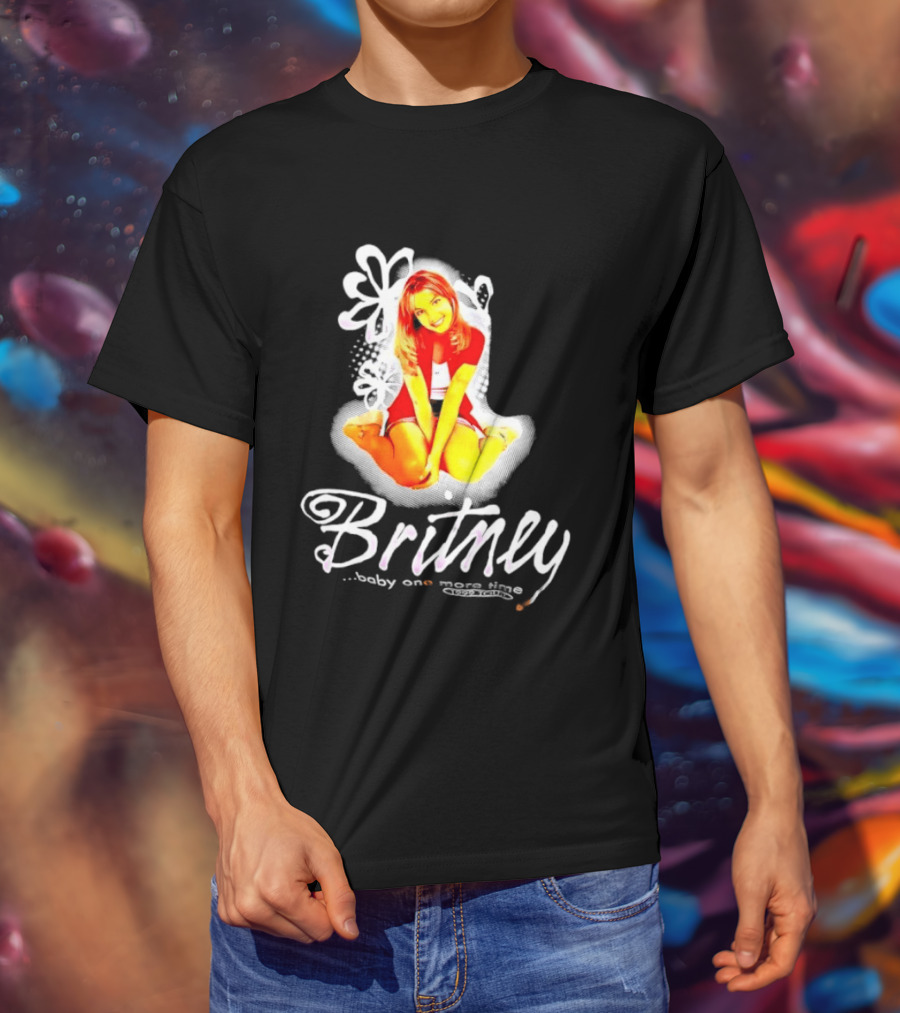 Britney Baby One More Time Tour 1999 Iconic Pop Star Fashion T-Shirt