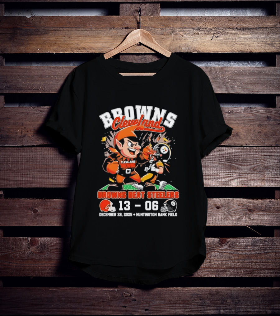 Cleveland Browns Beat Steelers 13 06 December 24 2005 Huntington Bank Field T-Shirt