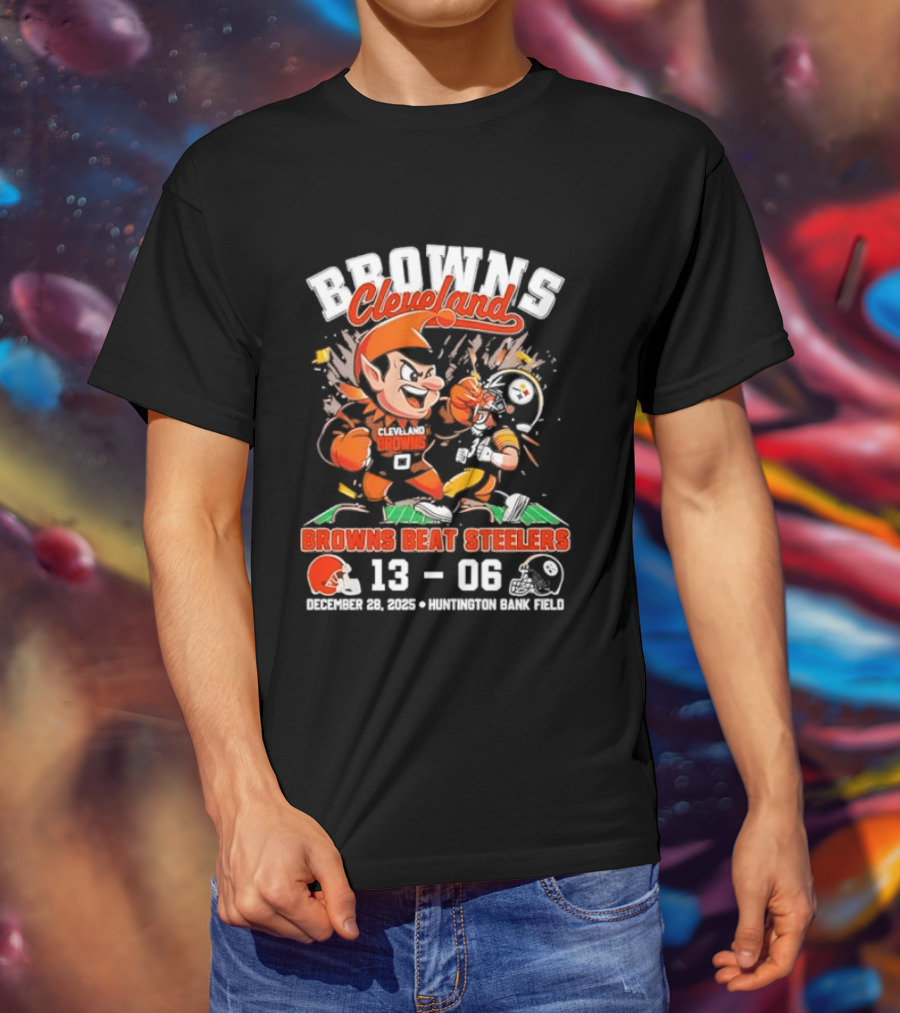 Cleveland Browns Beat Steelers 13 06 December 24 2005 Huntington Bank Field T-Shirt