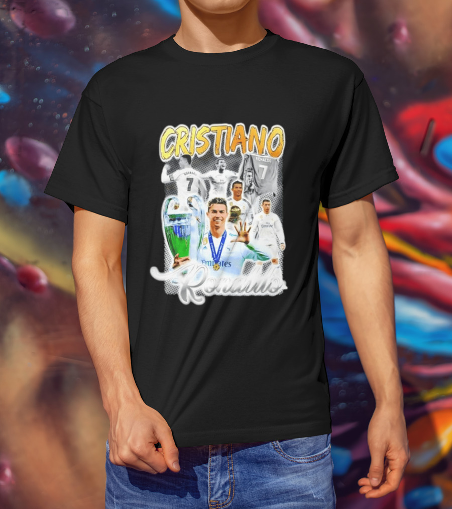 Cristiano Ronaldo 7 Real Madrid UEFA Champions League T-Shirt