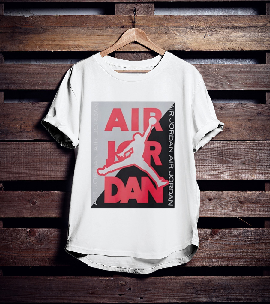 Air Jordan Repeat Jump Silhouette Red And Black T-Shirt