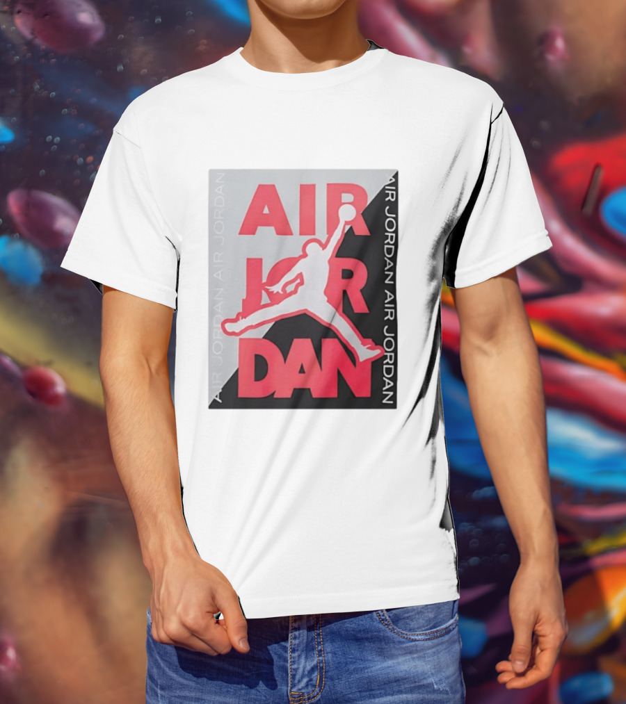 Air Jordan Repeat Jump Silhouette Red And Black T-Shirt