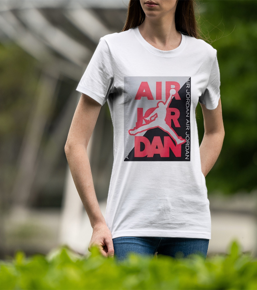 Air Jordan Repeat Jump Silhouette Red And Black T-Shirt