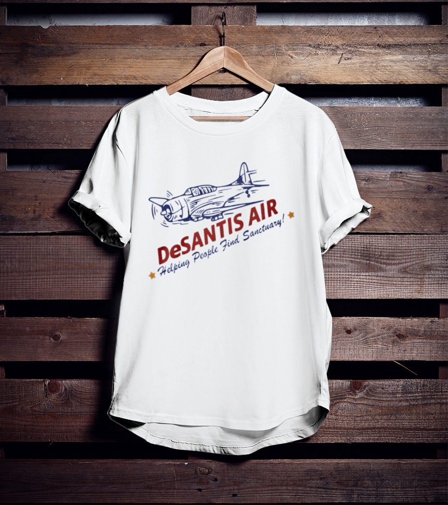 Desantis Air Helping People Find Sanctuary Vintage Airplane T-Shirt