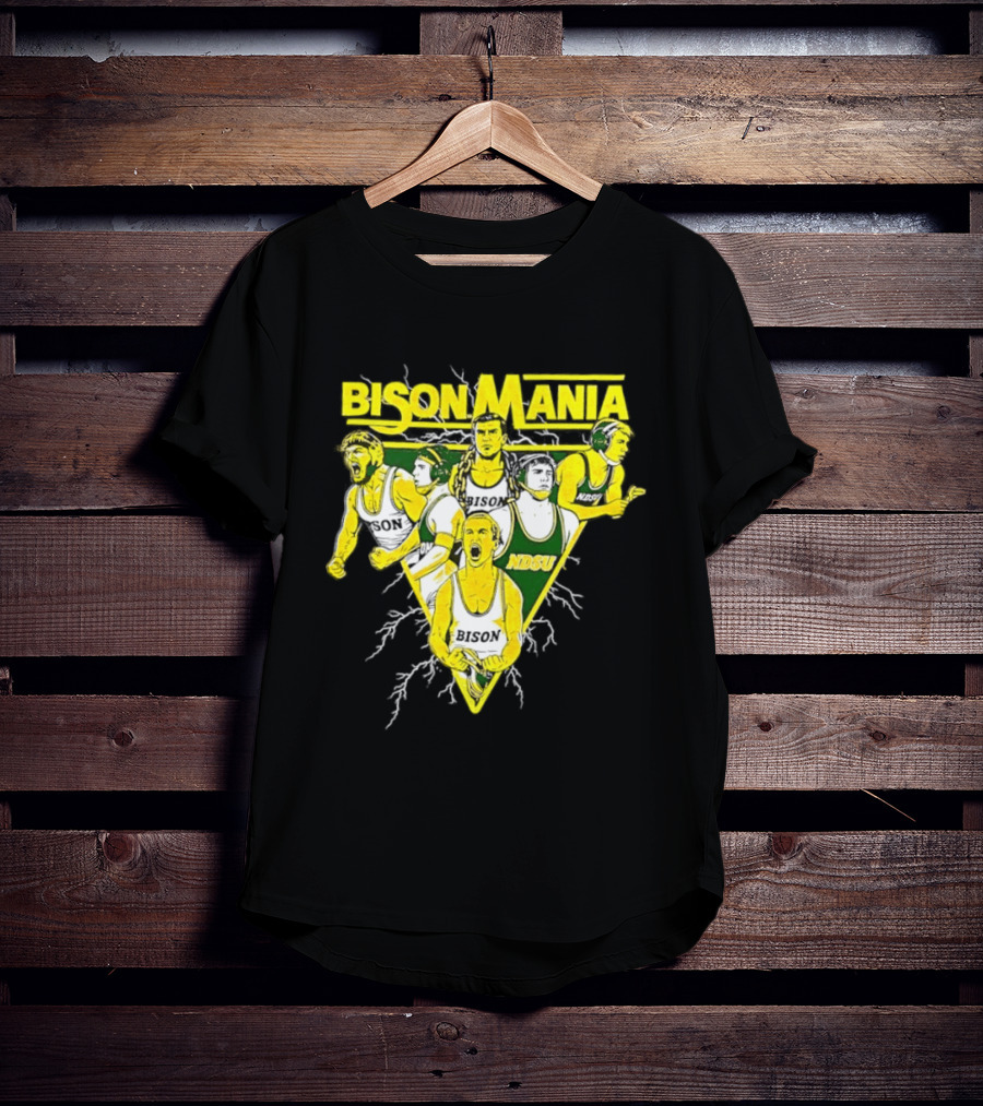 Bison Mania North Dakota State University NDSU Sports Team Spirit T-Shirt