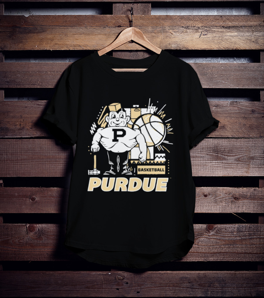 Purdue Basketball Mascot With Basketball T-Shirt