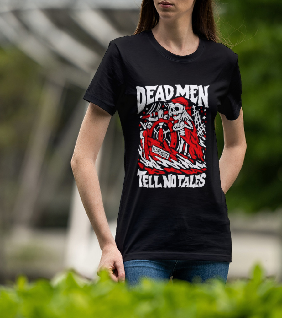Dead Men Tell No Tales Skeleton Pirate Wheel T-Shirt