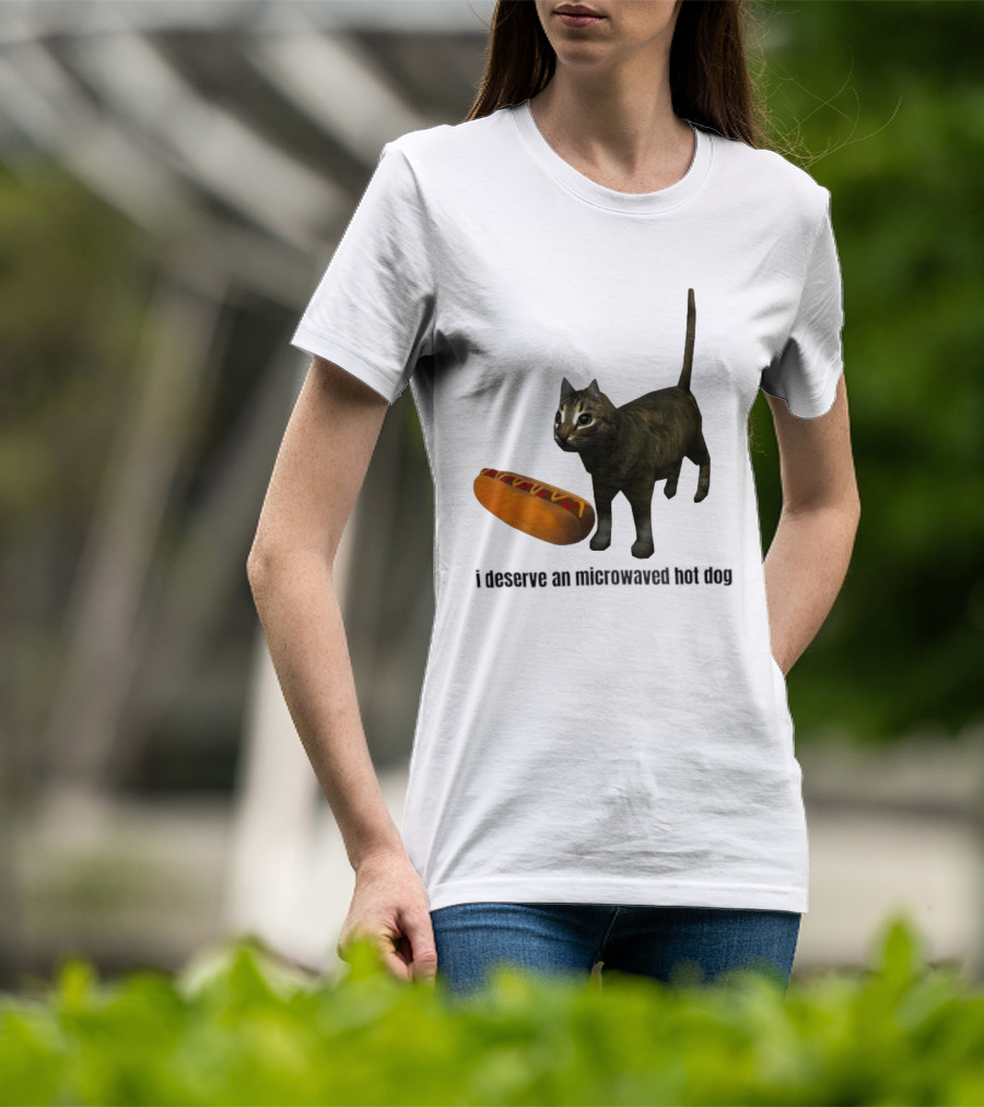 I Deserve An Microwaved Hot Dog Cat And Sausage Combo T-Shirt