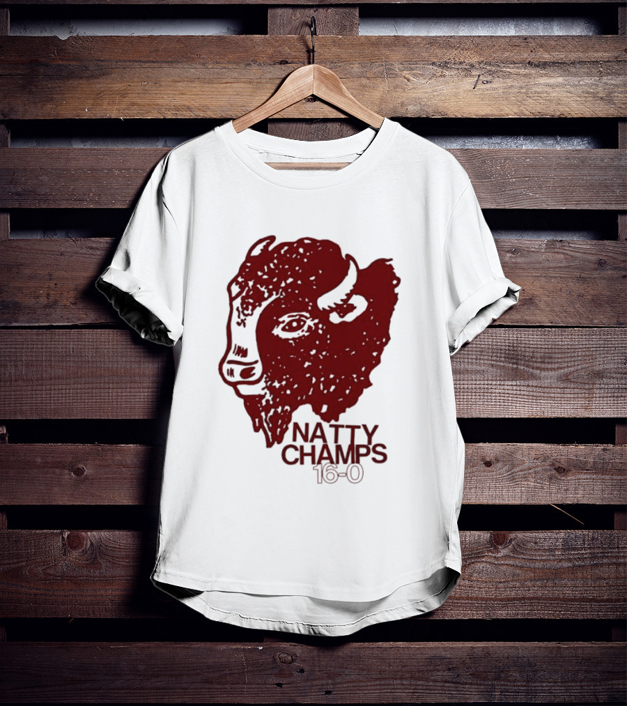 Indiana Hoosiers Natty Champs 16 0 Bison Head Celebration T-Shirt