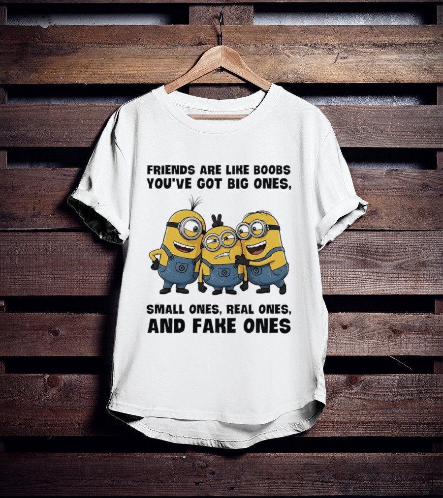 Minions Friends Big Ones Small Ones Real Ones Fake Ones T-Shirt