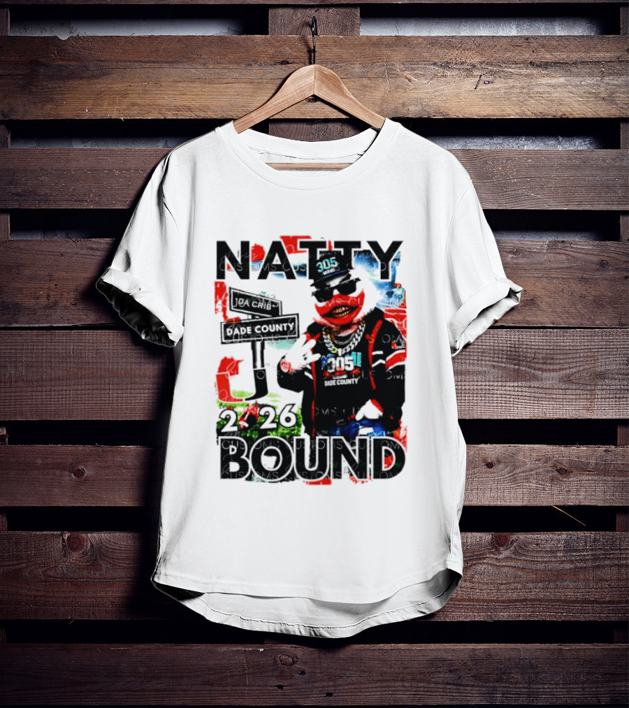 Natty Bound 2026 Miami Hurricanes Sebastian The Ibis Dade County Da Crib 305 T-Shirt